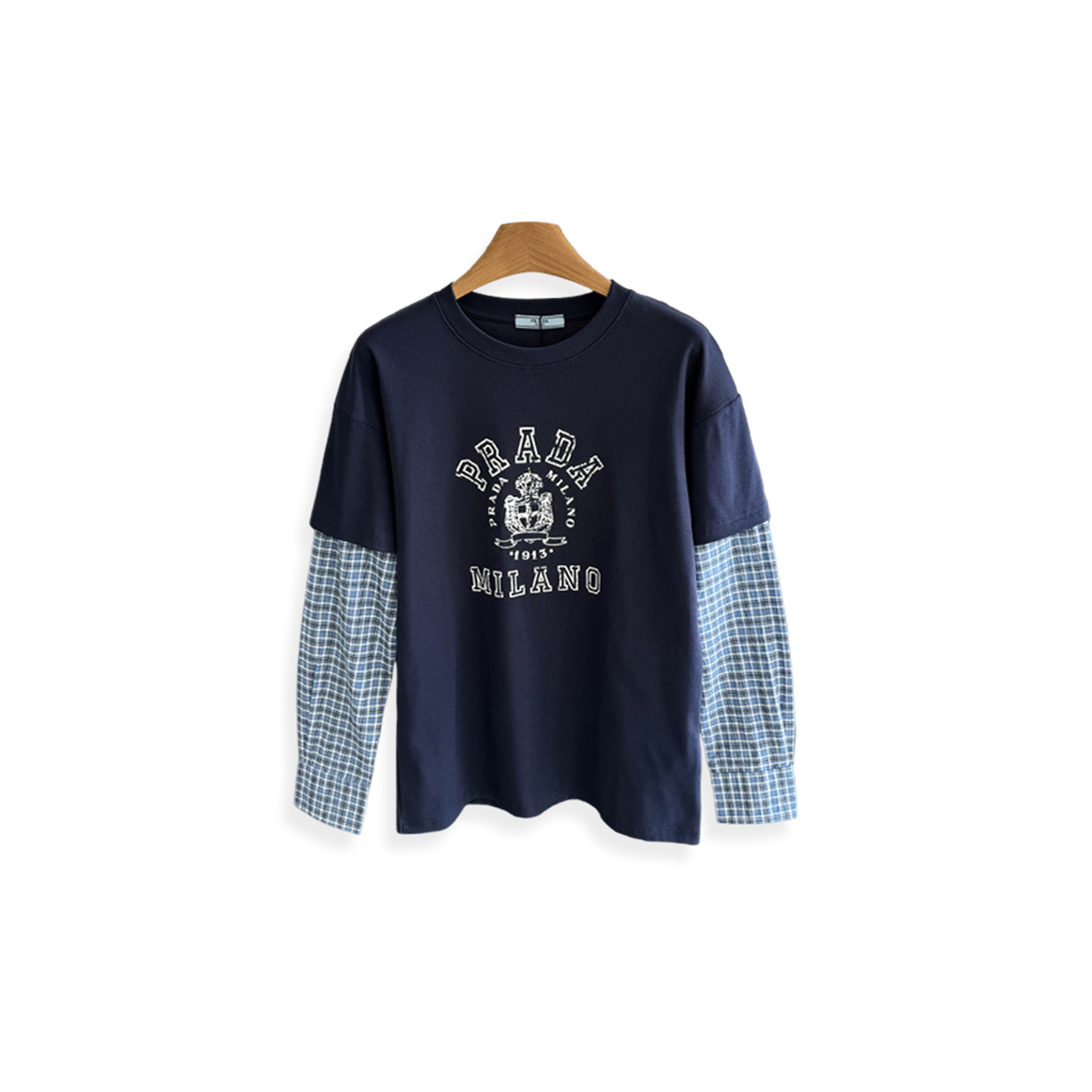 PRADA LOOSE-FITTING TWO-PIECE T-SHIRT 